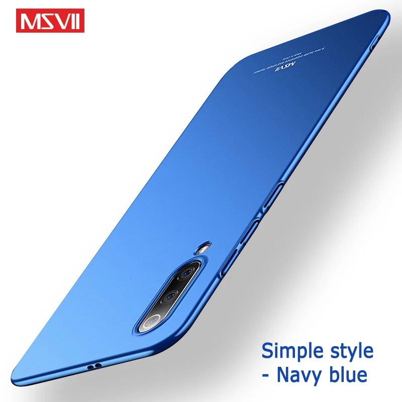 Mi 9 чехол MSVII матовый чехол для Xiaomi mi 9T mi 8 Pro Чехол Xio mi 9 SE mi 9T Pro PC чехол для Xiaomi mi CC9 Pro mi 8 9 Lite чехол s - Цвет: Simple blue
