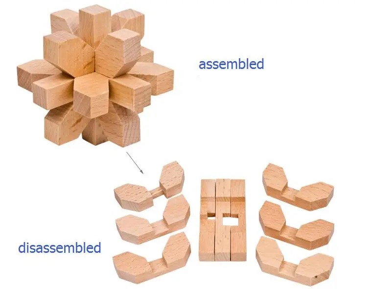 Классические деревянные головоломки разума головоломки/заусенцы/блокировка головоломки игрушки для взрослых детей/вызов головоломки подарок