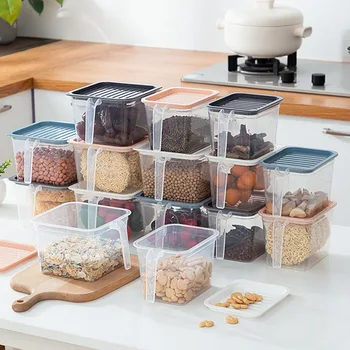 

Refrigerator Storage Box Kitchen Debris Finishing Organizer With Lid Container Fruit Vegetable Food Household Storage Can