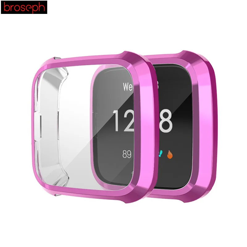 ТПУ защитный чехол для экрана для Fitbit Versa Lite 2 покрытие Смарт-часы оболочка Рамка Бампер протектор чехол s полное покрытие