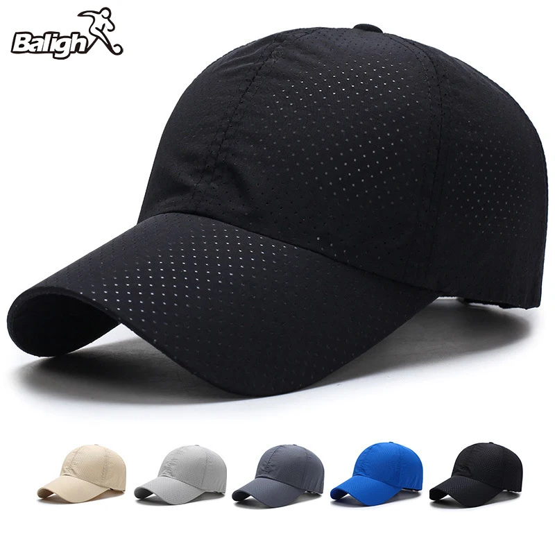 Ultra-slim Summer Caps Quick-Drying fabric Unisex Women Man Quick Dry Mesh Cap Running Hat Bone Breathable Hats