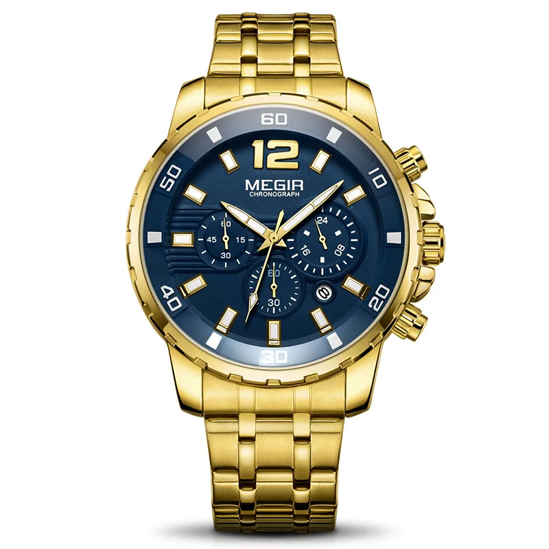 

Hot Selling mei gainer megir Multi-functional Watch Business Sports MEN'S Watch Waterproof Timing Quartz Watch 2068