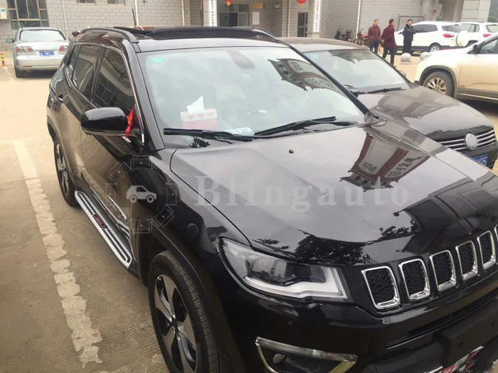 Подходит для Jeep Compass- 2 шт. Левая Правая Беговая доска боковые шаги nerf бар Автомобильная педаль боковая лестница