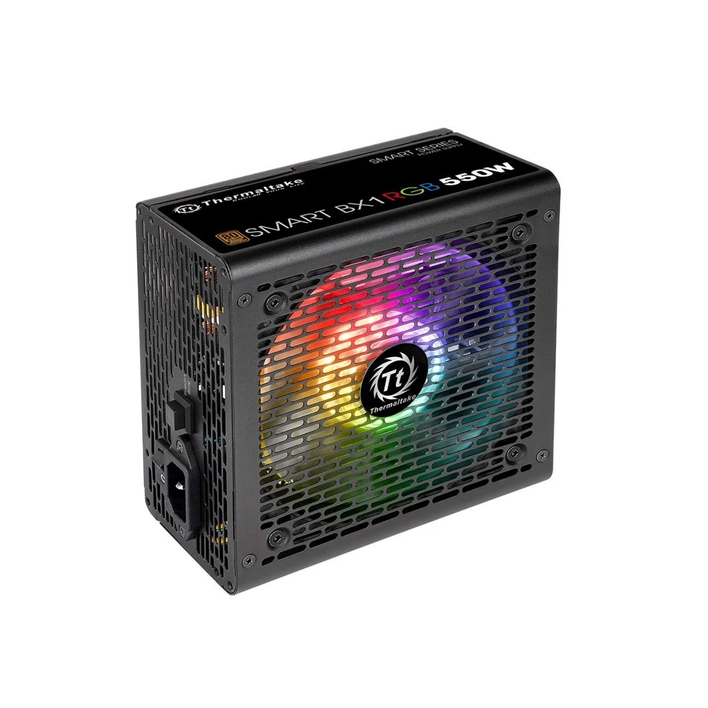 Блок питания Thermaltake ATX 550W Smart BX1 RGB 80+ bronze(24+4+4pin) APFC 120mm fan color LED 6xSA
