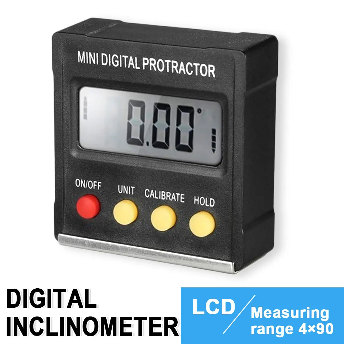 Portable Gauge Mini Digital Protractor Inclinometer Angle Finder 360 Degree
