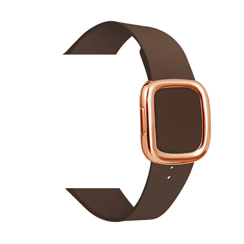Brown 3 Кожаный ремешок современный Стиль ремешок для apple watch 5 группа 4 44/40 мм браслет аксессуары для наручных часов iWatch серии 3/2/1 42/38 мм - Цвет ремешка: Brown 3
