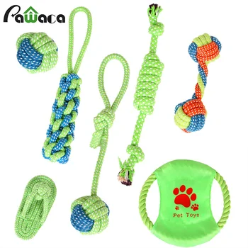 

Dog Toys Chew Cotton Rope Weave Ball Interactive Toy outdoor training Knot Ball Grinding Teeth Cleaning Pet Toys For Large Dogs