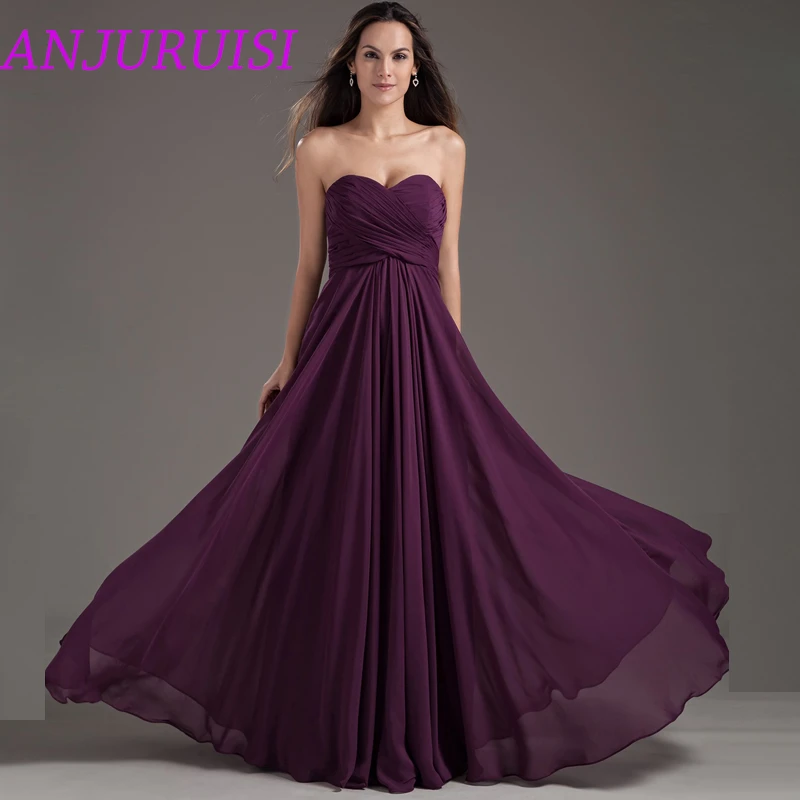 Anjuruisi 2020 Simple Purple Chiffon ...