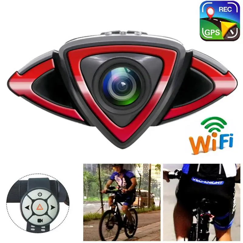 

New Motorcycle WiFi Camera Recorder 1080P/25fps Front/Rear Camera Remote Control Turn Signal Warning Light Support GPS Track