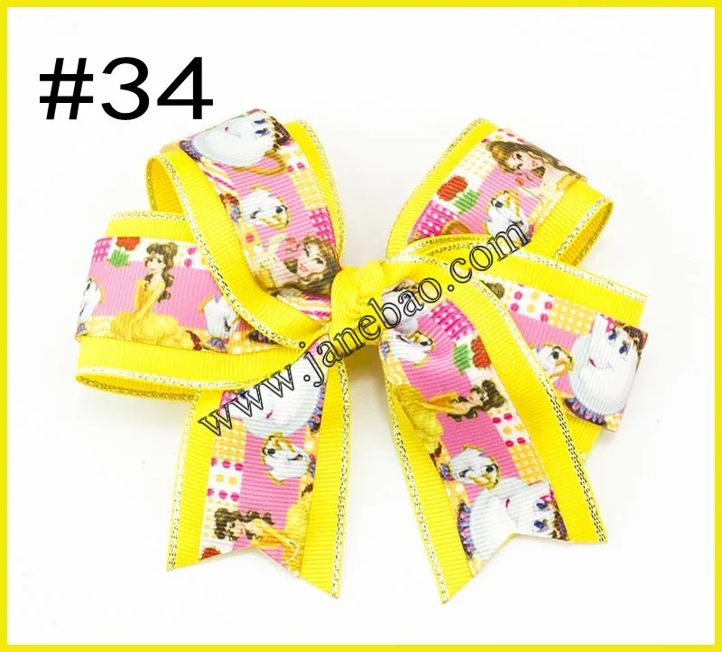 50 шт 4,5 ''персонаж Cheer аксессуары для волос бант зажим девушка бант волосы популярный цвет болельщик банты для волос cheer