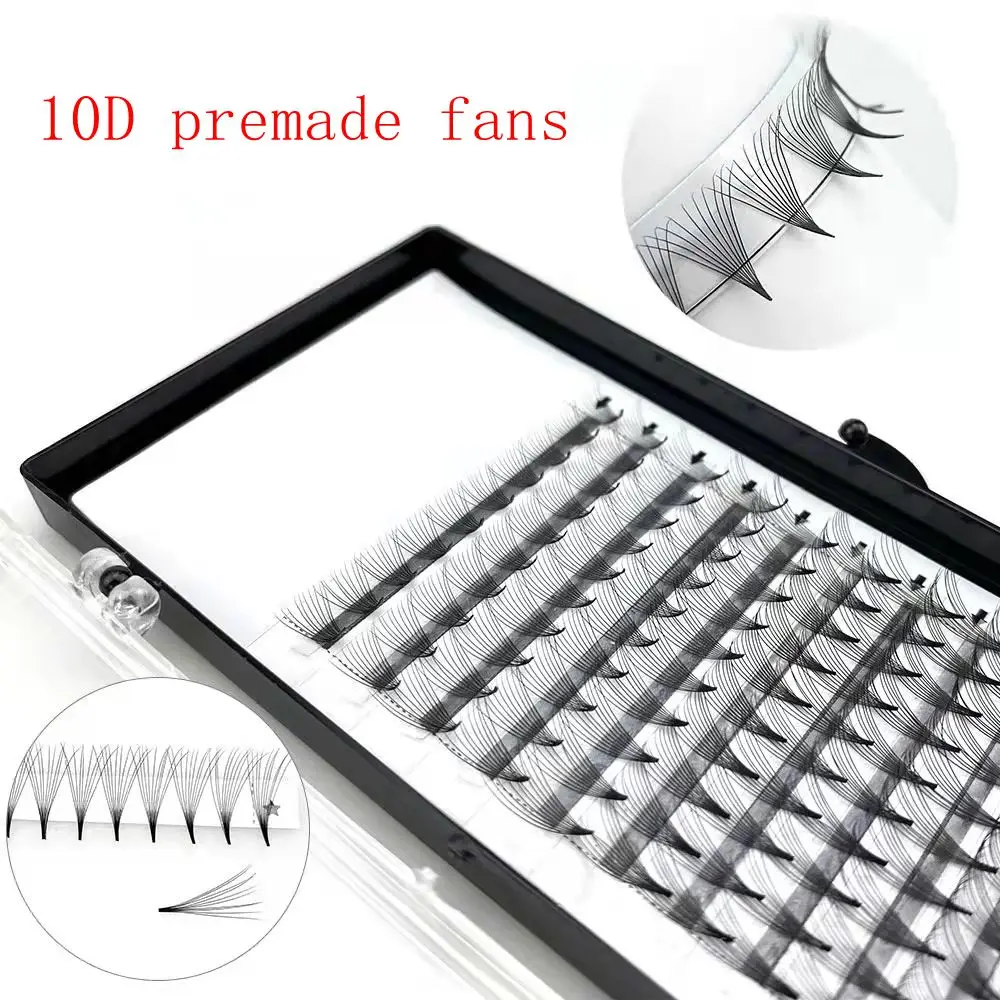 

10D premade fans eyelashes russia volume fans handmade synthetic volume fan lash extension premade volume fans cils volume russe