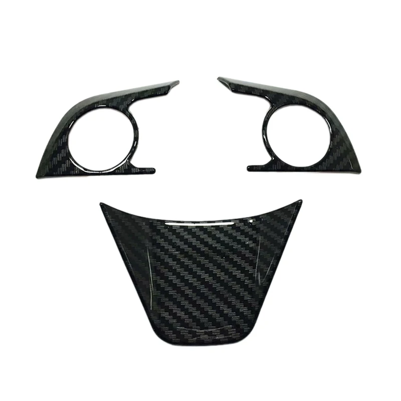 

for TOYOTA Corolla 2018 ABS Carbon Fiber Interior Steering Wheel Frame Cover Trim 3PCS