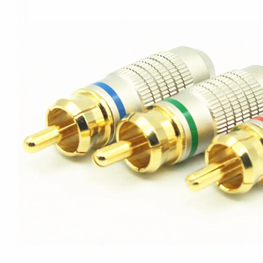 Haldane 4 шт. HiFi позолоченный RCA штекер позолоченный RCA разъем для Diy AMP CD плеер динамик аудио кабель
