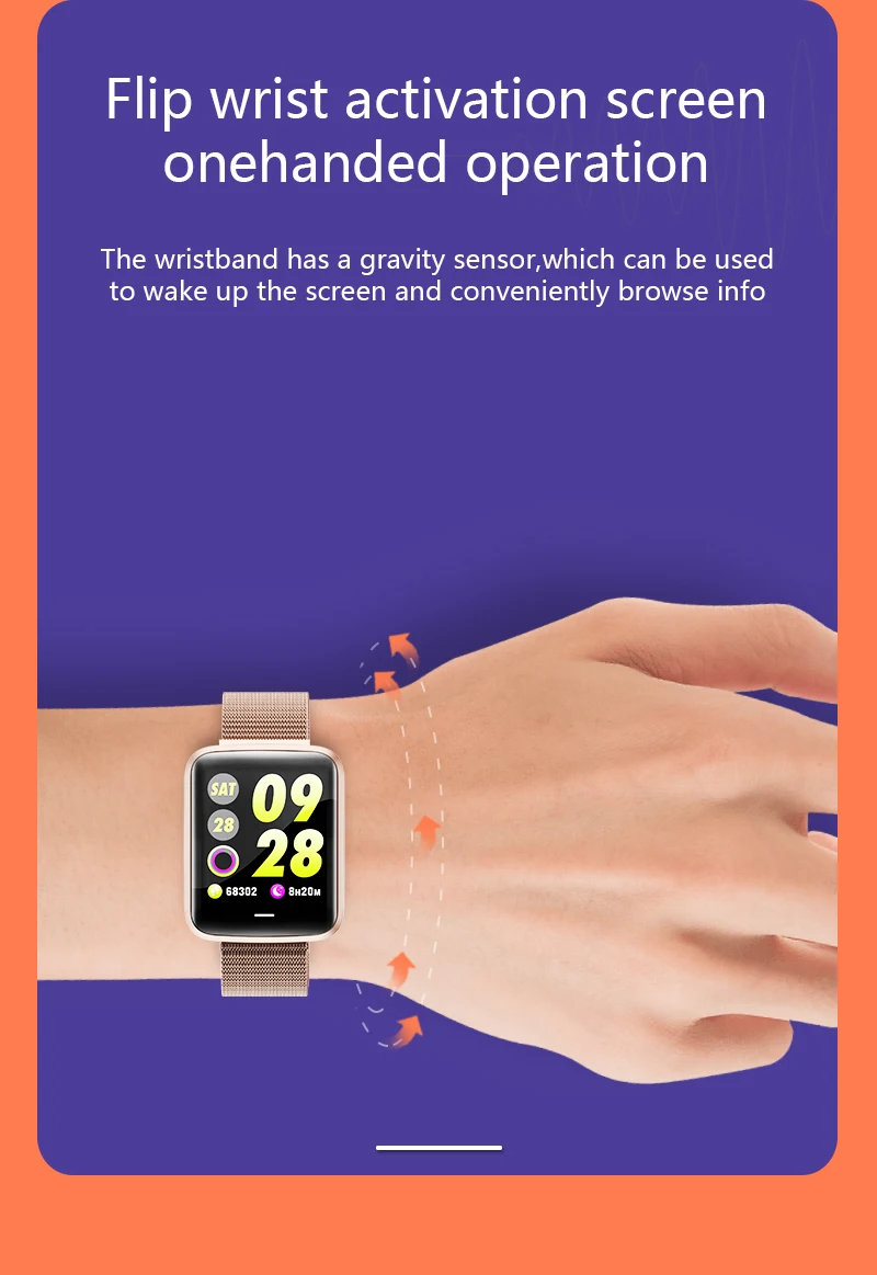 ONEMIX мужские умные часы счетчик шагов женский умный браслет с монитором сердечного ритма кровяное давление фитнес-трекер