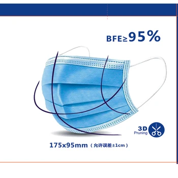 

100 pcs 50 Pcs Disposable mouth face mask 3 Layer filter Masks Anti Dust Droplet pollution epidemic protection Mask PM 2.5