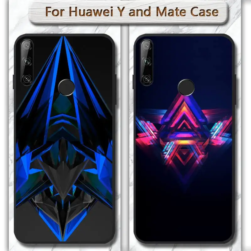 Крутой абстрактный геометрический чехол для телефона huawei mate 9 10 20 30 pro lite X Y5 6 7 prime