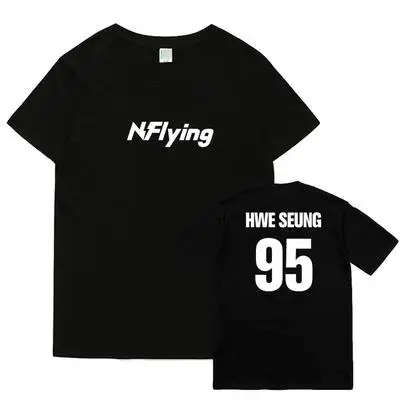 Kpop nflying альбом yaho все названия членов печать футболка с круглым вырезом унисекс летняя футболка с короткими рукавами - Цвет: 9