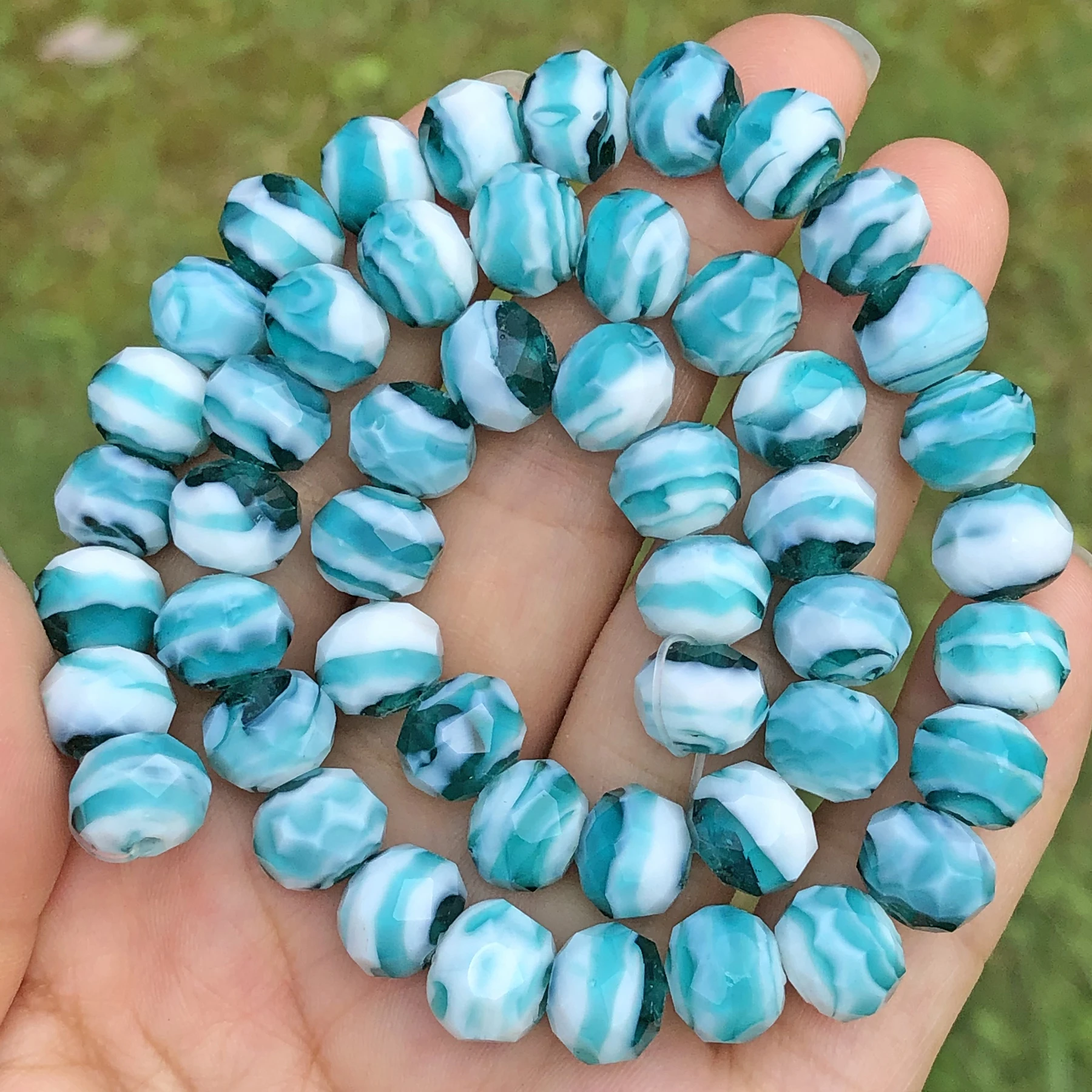 Artisan Crafted Beaded Bracelet - Cool Waves