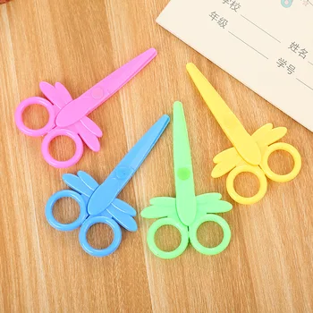 

3PC Environmental Protection and Safety Plastic Scissors Paper Cutting Hand-cutting Puzzle Multifunctional Stationery Scissors