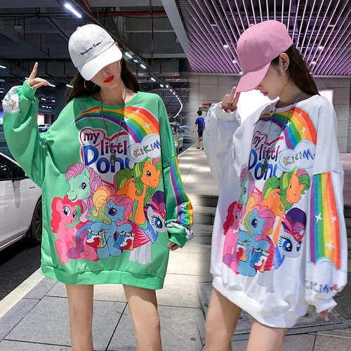 

2019 Beautiful Free Shipping Autumn Winter Europa Station Individual Fashion Printing Wind Loose Guard Clothes Street Sweatshir