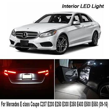 

White LED Plate Bulb + LED Interior Dome Mirror Light For Mercedes E class Coupe C207 E200 E250 E300 E350 E400 E500 E550 (09-16)