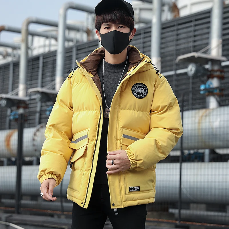 Tcyeek бренд мужской пуховик корейский Повседневный теплый белый утиный пух пальто мужская одежда модный теплый пуховик LW2267