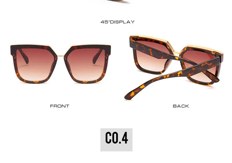 LeonLion Square Oversized Sunglasses Women Mirror Sunglasses Women/Men Luxury Glasses For Women Designer Oculos De Sol Feminino