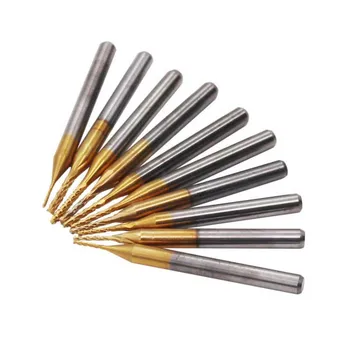 

10pcs 0.8-3.175mm PCB Engraving Cutter Circuit Board Carbide End Mill Drill Bits Flute Milling Cutter Router Bit