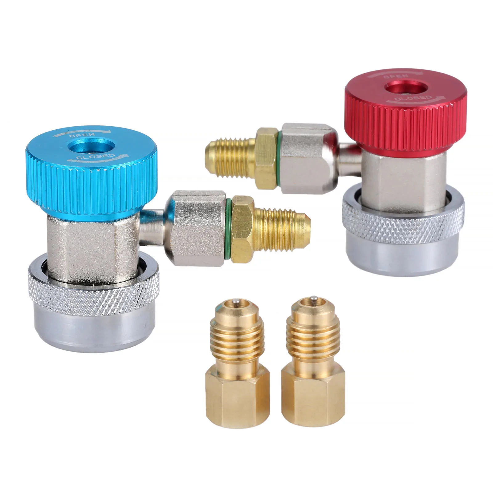 Ac Adjustable Quick Coupler Adapter Fitting High Low Manifold Gauge