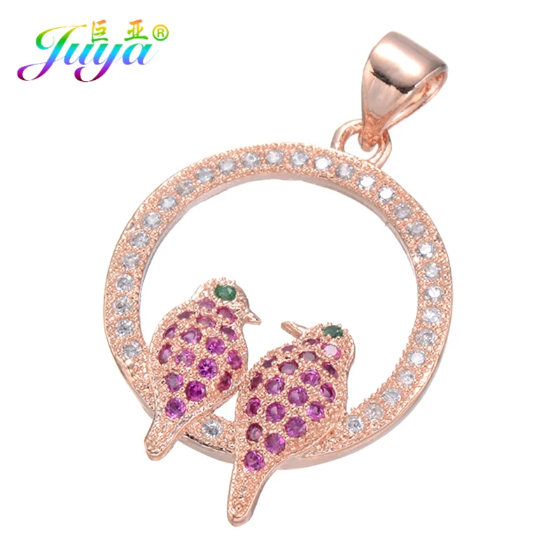 Rose Gold Juya DIY золото/серебро/розовое золото бабочка птица Слон Подвески поставки для модных ювелирных изделий браслет ожерелье изготовление - Окраска металла: Rose Gold