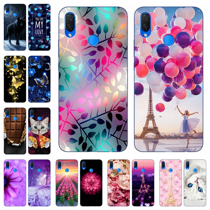 Чехол для Huawei Nova 3i мягкий силиконовый чехол 6 3 дюйма милые чехлы из ТПУ с принтом