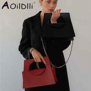 

Luxury Handbags Women Bags Designer New Nice Geometric Chain Tote Ladies Evening Clutch Bags Simple Shoulder Bag Borsa Donna