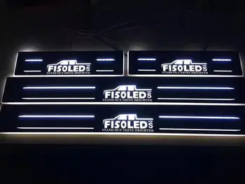 

Acrylic door sill plate strip with led decorative welcome light moving door scuff for ford f150