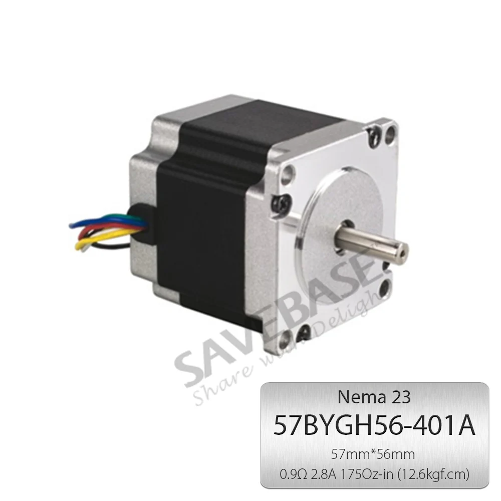 SAVEBASE ЧПУ Маршрутизатора Токарного Станка Nema 23 175 Oz In Шаговый Мотор 2 фазы 2.8A 1.8
