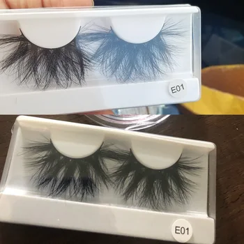 

BossGirl Lashes Mink Eyelashes Wholesale 25mm Lashes Vendor White Tray with Transparent Lid Dramatic Crulty Free E01