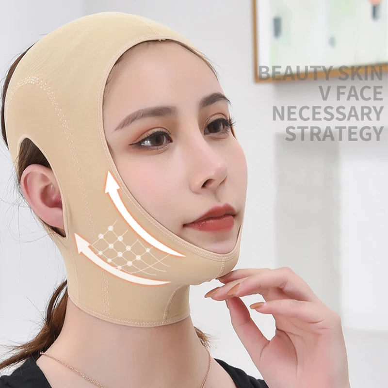 Máscara moldeadora Facial de Estiramiento Facial V, vendaje adelgazante para Barbilla, cinturón de elevación de mejillas, Correa antiarrugas, herramientas de belleza para el cuidado Facial