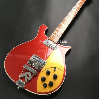 

6 string 660 electric guitar, metal red paint R bridge, neck through the body, including freight