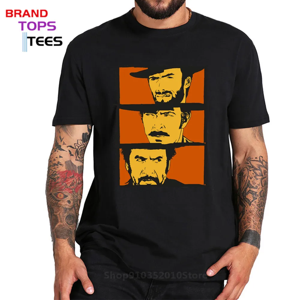 The Good the Bad and Гадкий Blondie ангельские глаза ковбойская футболка Tuco Качественная