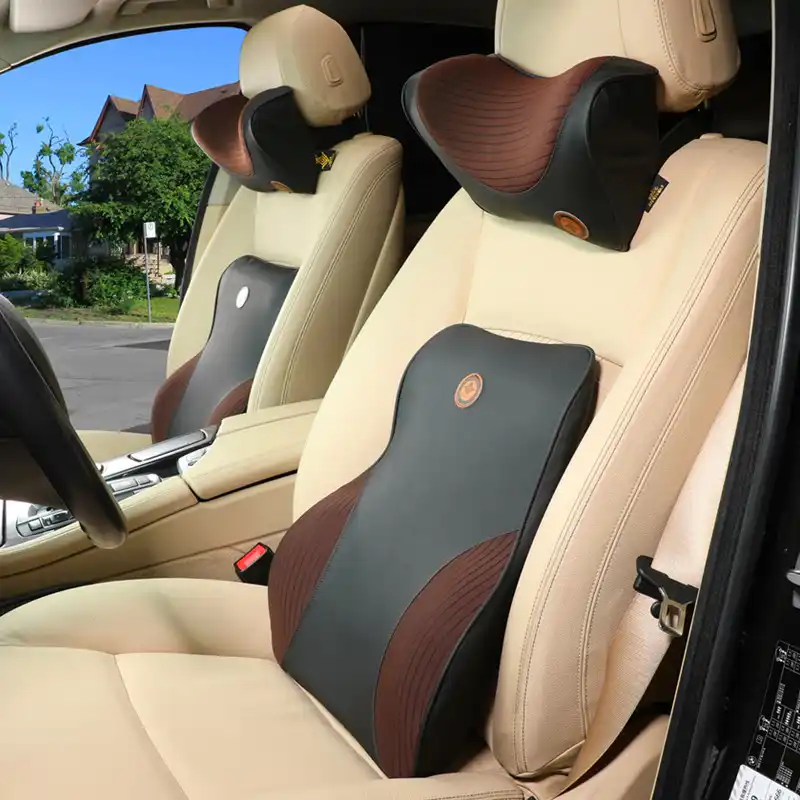 車の座席のヘッドレストパッド低反発枕頭頸部サポートクッションカーシート腰椎サポートクッションネックパッド シート サポート Aliexpress