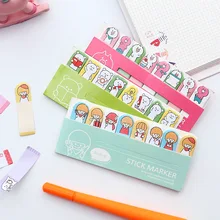 Papier à Notes autocollantes pour carnet de Notes étudiant coréen mignon, fournitures scolaires et de bureau Kawaii japonais