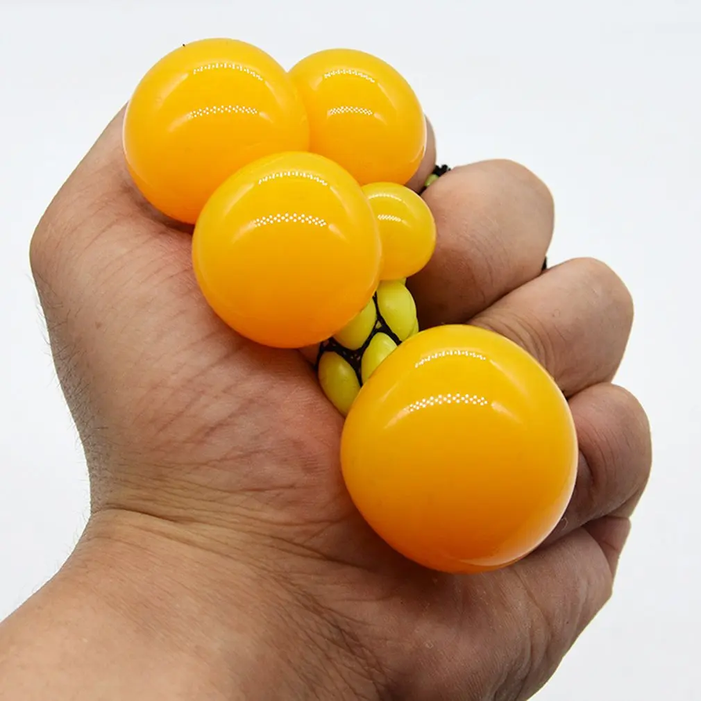 Милый шар для снятия стресса Novetly Squeeze Ball рука наручные упражнения антистресс слизи Виноградный Шар забавные игрушки-гаджеты