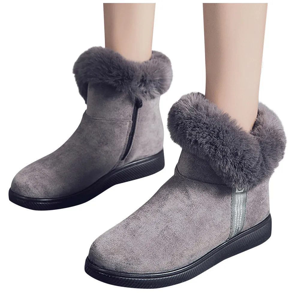 Сапоги Sagace женские для снежной погоды простые ботинки на танкетке с круглым