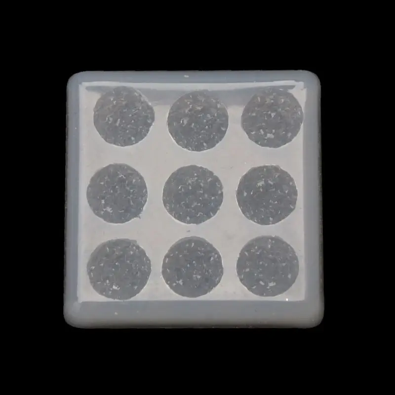 12mm Crystal Cluster Mold Flat Round Resin Gem Earrings Jewelry Making Tool Diameter1.2cm | Украшения и аксессуары