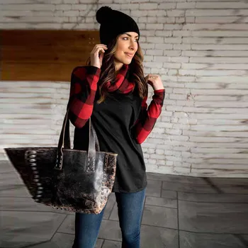 

Europe and America Autumn and Winter Large Size Stripes Joint Long-sleeved Upper Garment Female Amazon Cross Border Casual Hats