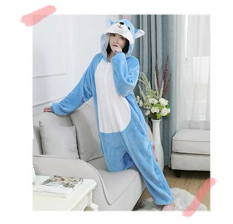 Фиолетовый Kigurumi костюмы-Комбинезоны С Рисунком Слона для мужчин и wo для мужчин; милые пижамы с капюшоном в виде животных; костюм для косплея с длинными рукавами для любителей синих акул - Цвет: Фиолетовый