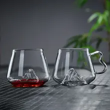 260 мл домашний стакан для виски горное дно бокал для вина es прозрачный пивной бокал чашка для виски вина водки бар клуб Инструменты подарки