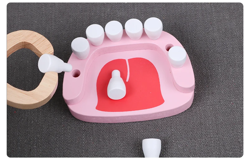 Детский стоматолог Детский Набор доктора зуб защита игрушка деревянный шесть наборов зубная паста! щубные щетки для семьи стоматологические инструменты