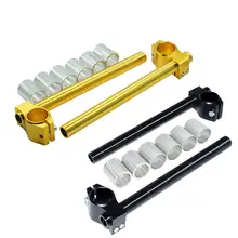 2pcs Universal Racing Adjustable CNC 26MM 30MM 31MM Clip On Ons Fork Handlebars Handle Bar for Cafe Racer Motorcycle fx cnc 7 8 37mm motorcycle handlebars regular and raise clip on fork handle bars clip on for suzuki gs500 all motorbike