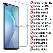 Tempered Glass For Infinix Hot 10 9 Play 10S NFC 10T  Smart 5 10Lite Lite Note 8 8i 7 S4 S5 Pro Note8 Screen Protector Film