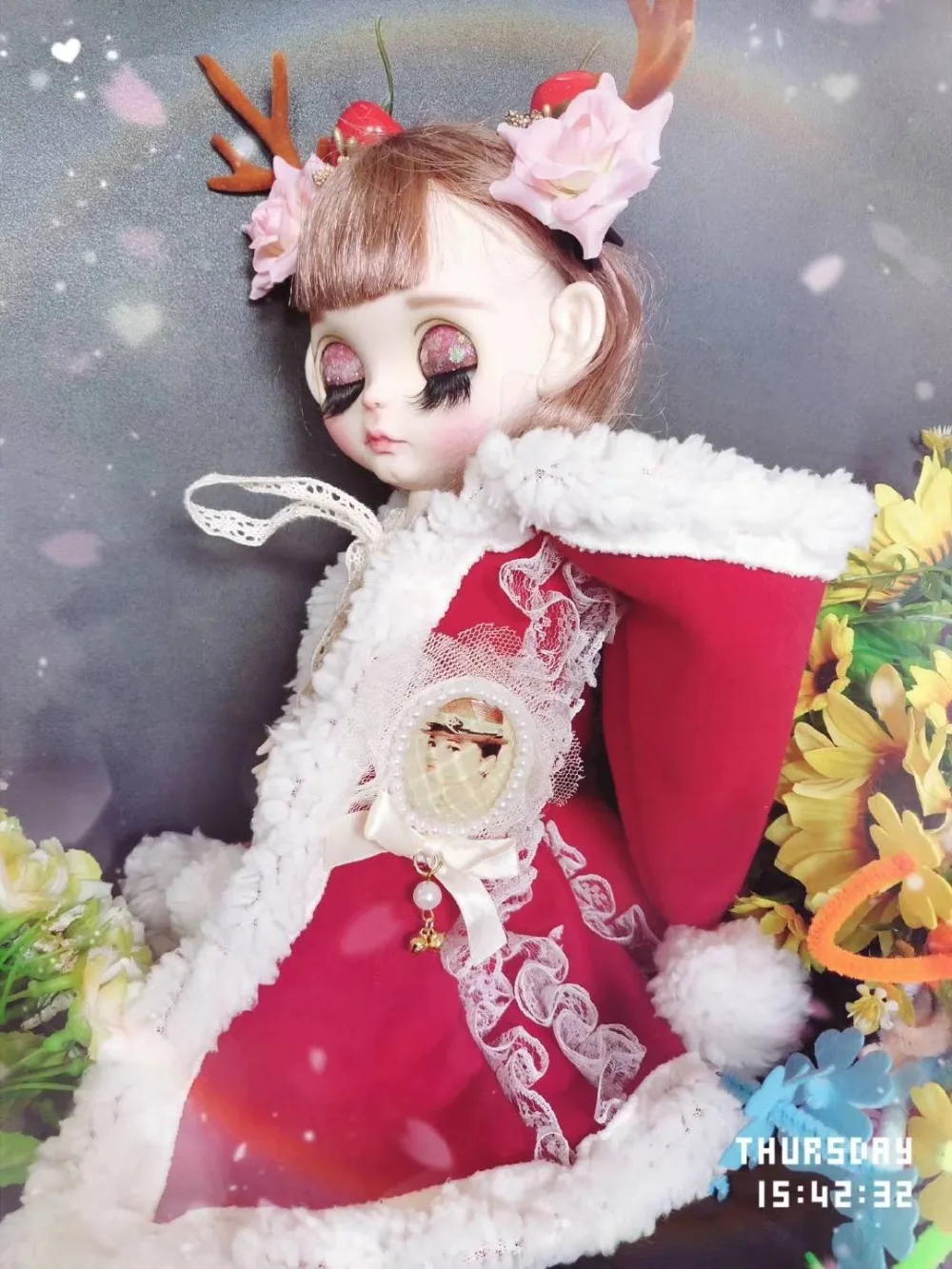 Blyth Кукла Одежда licca куклы azone одежда платье красный 0816